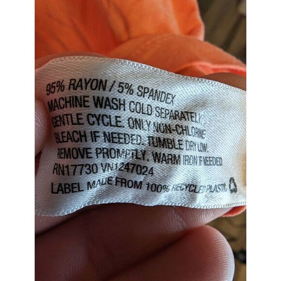 JoyLab Orange Sleeveless Tie Dye Cropped Athletic Tank Top Women's Large - Picture 6 of 6